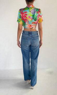 Rococo Sand | Lora Charmeuse Silk Top | Multi Color