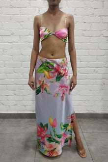 Long Skirt | Multicolor Hibiscus