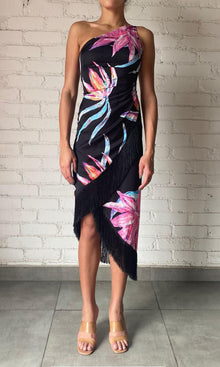 Rococo Sand | Margo Polyester Midi Dress | Black
