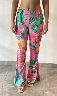 Rococo Sand | Megan Polyester Pant | Pink Floral