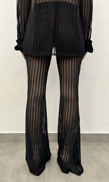 Rococo Sand | Plum Polyester Pants | Black