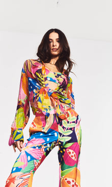 Rococo Sand | Plum Viscose Shirt | Multi