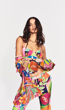 Rococo Sand | Plum Viscose Shirt | Multi