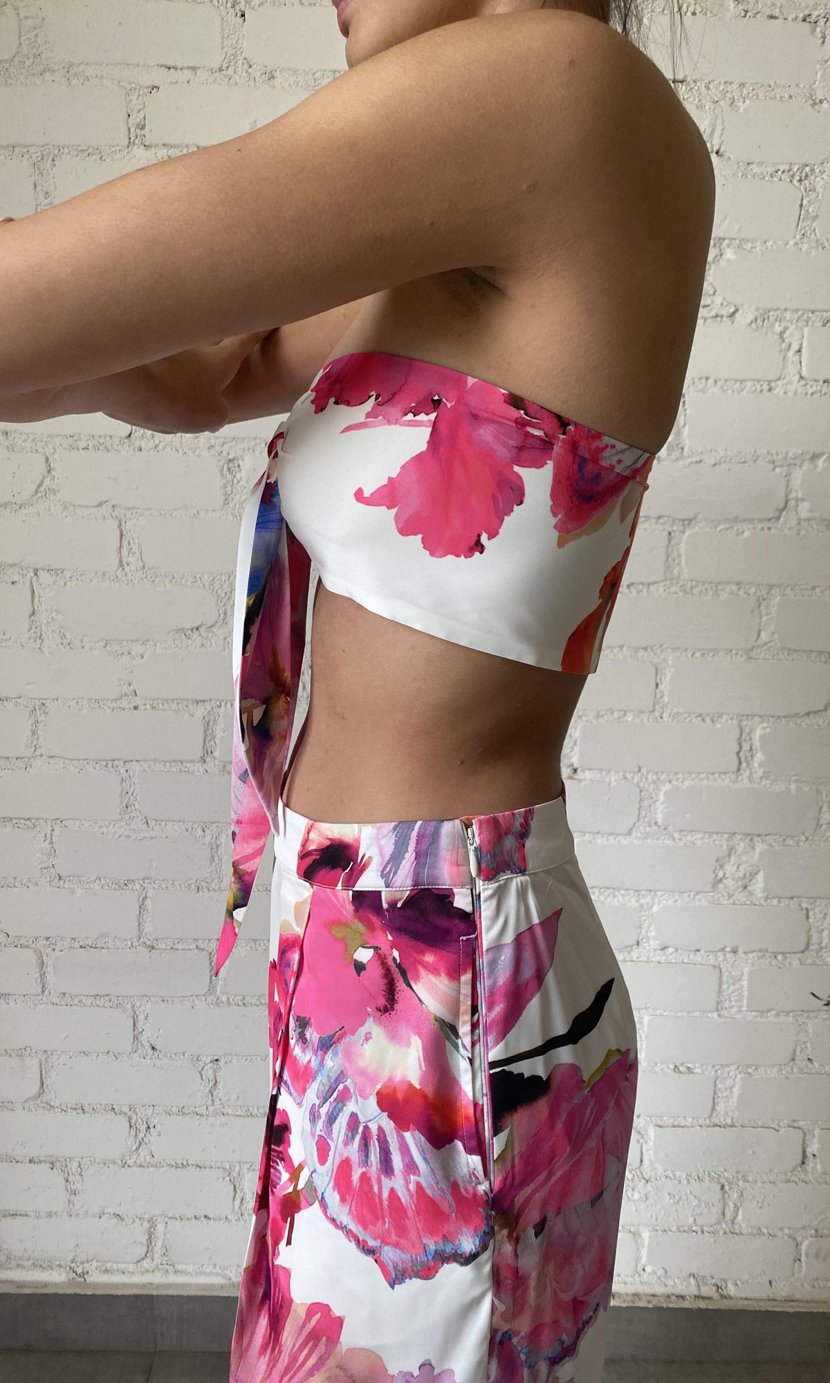 Rococo Sand | Quin Polyester Bandeau | White Multi