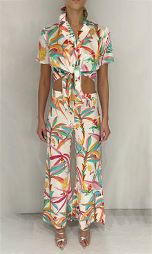 Rococo Sand | Rio Polyester Top | White Multi