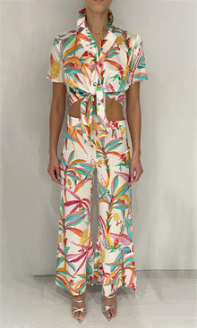 Rococo Sand | Rio Polyester Top | White Multi