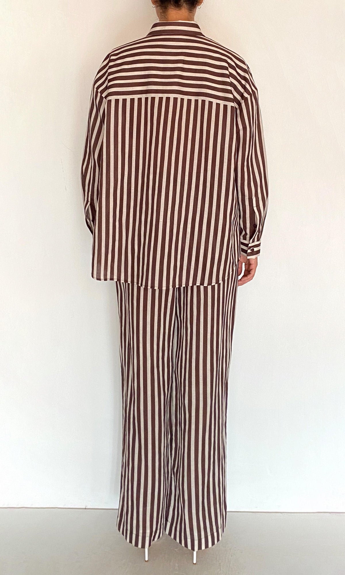 Rococo Sand | Riv Linen Cotton Oversized Shirt | Multi