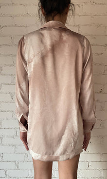 Rococo Sand | Ryan Polyester Satin Lycra Shirt | Light Brown
