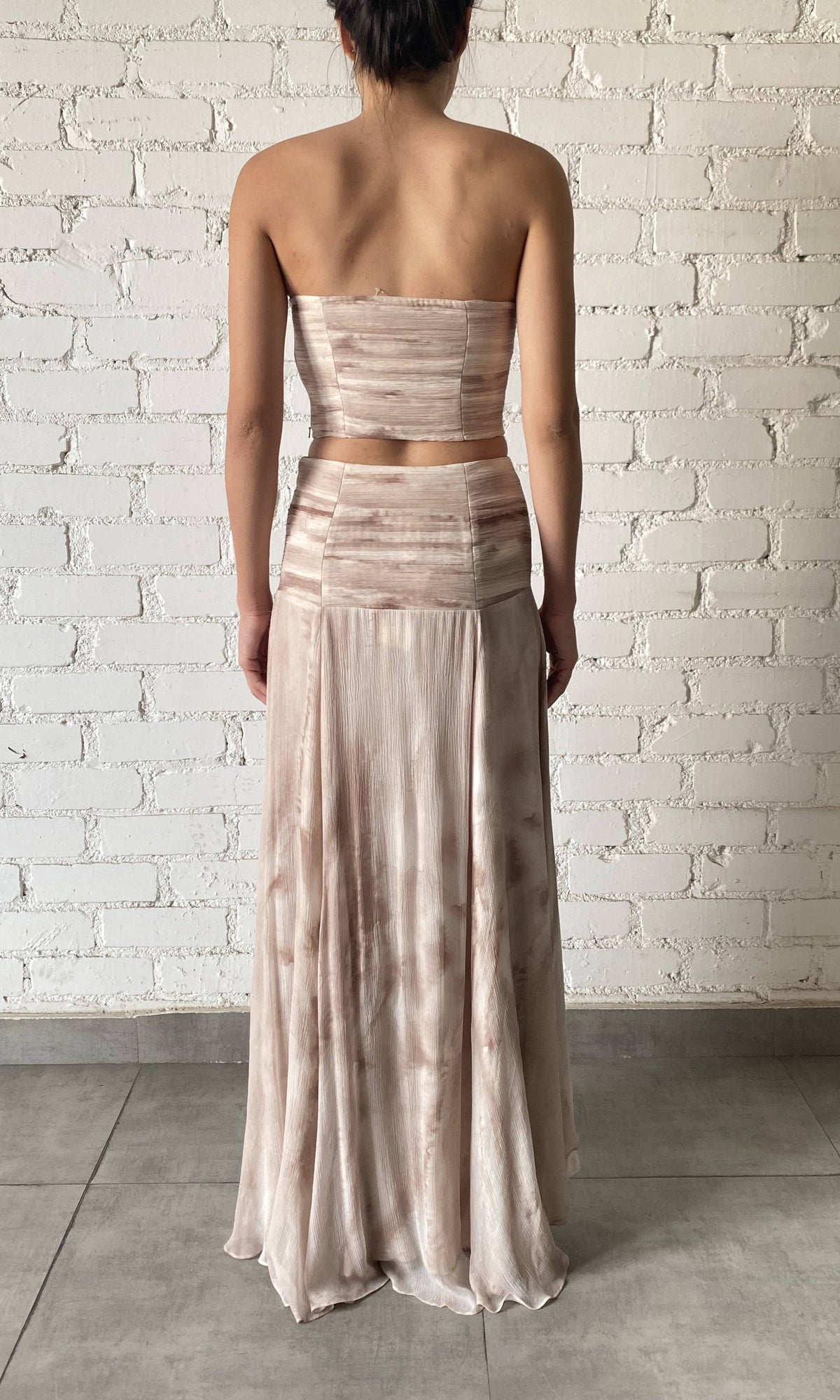Rococo Sand | Ryan Polyester Chiffon Top | Nude