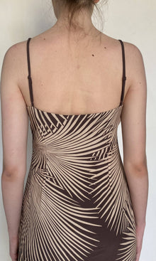 Rococo Sand | Taro Viscose Heavy Crepe Strappy Midi Dress | Brown