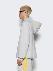 Men | Lanvin X Future | Zipped Nylon Hoodie | Eagle Grey