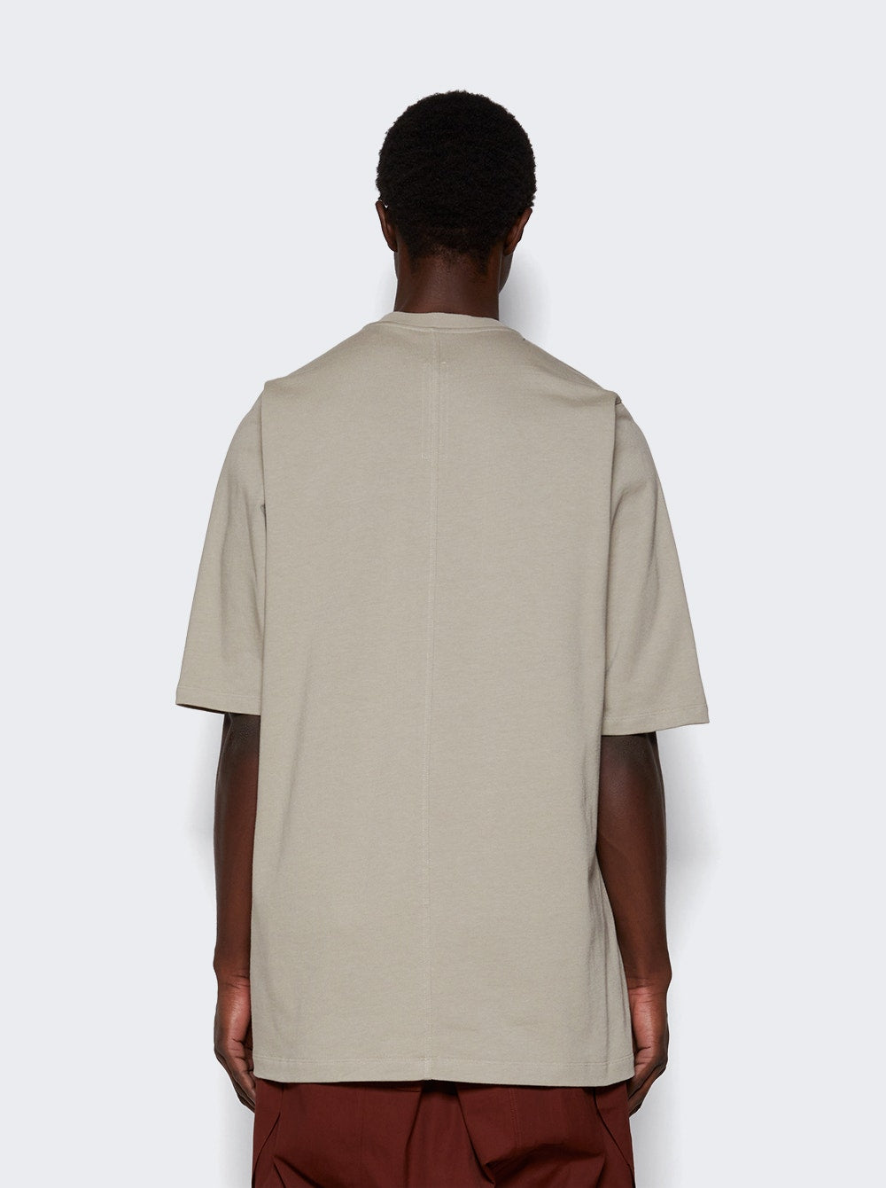 Rick Owens | Ron Jumbo Tee Pearl And Cardinal Red | Ivory
