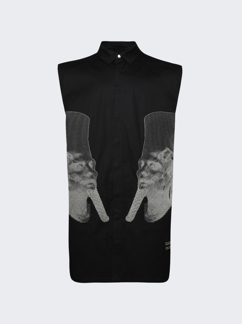 Men | Rick Owens | Ron Jumbo Outershirt And Pearl | Black