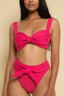 Paula Tie Up Bikini Bottom | Raspberry