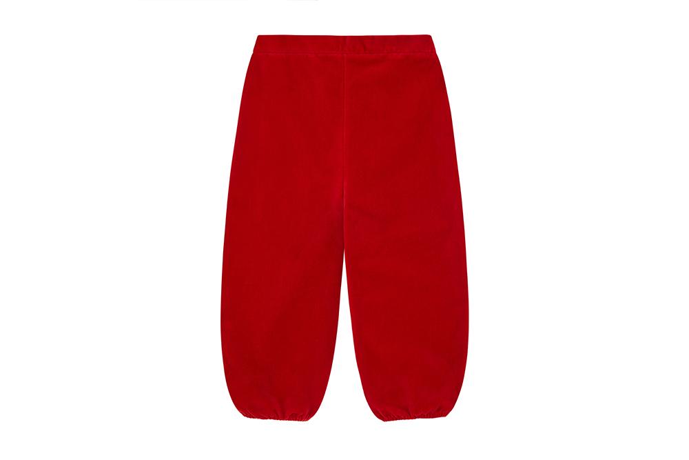 Organic Cotton Velvet Trousers | Red