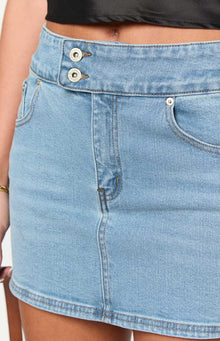 Ria Denim Mini Skirt | Light Wash