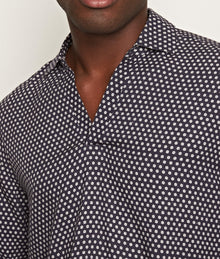Ridley Floret Classic Collar Relaxed Fit Shirt | Night Iris/White