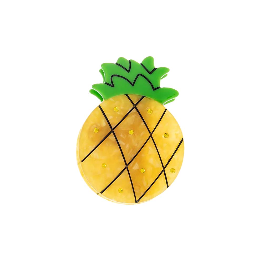 Yellow Pineapple Hair Claw Clip - Adina's Jewels