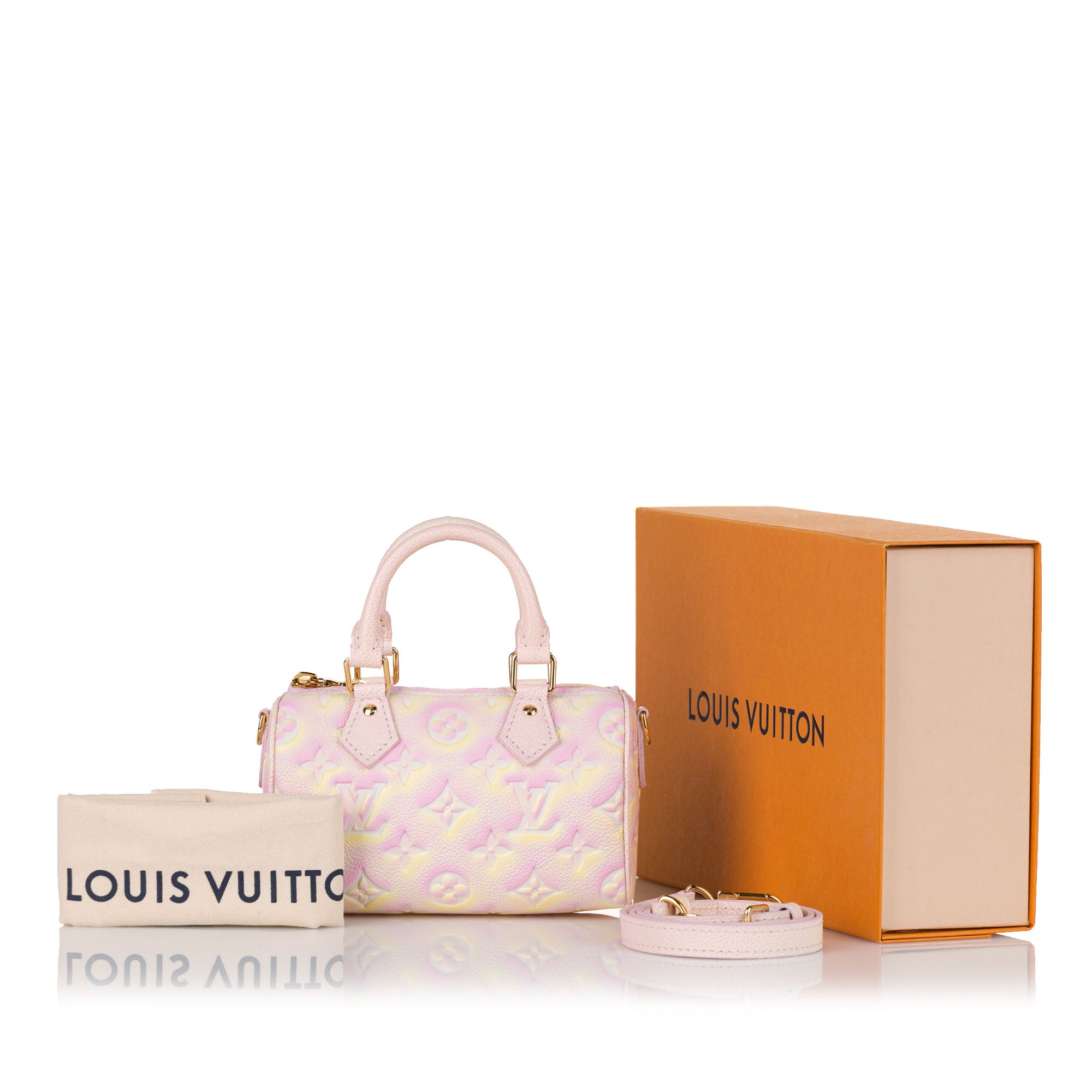 Louis Vuitton Pre-Owned Monogram Empreinte Summer Stardust Nano Speedy | Women | Pink x Light Pink