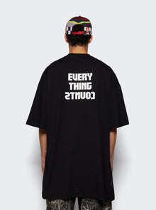 Men | 032c | Point Zero Oversized T-shirt | Washed Black