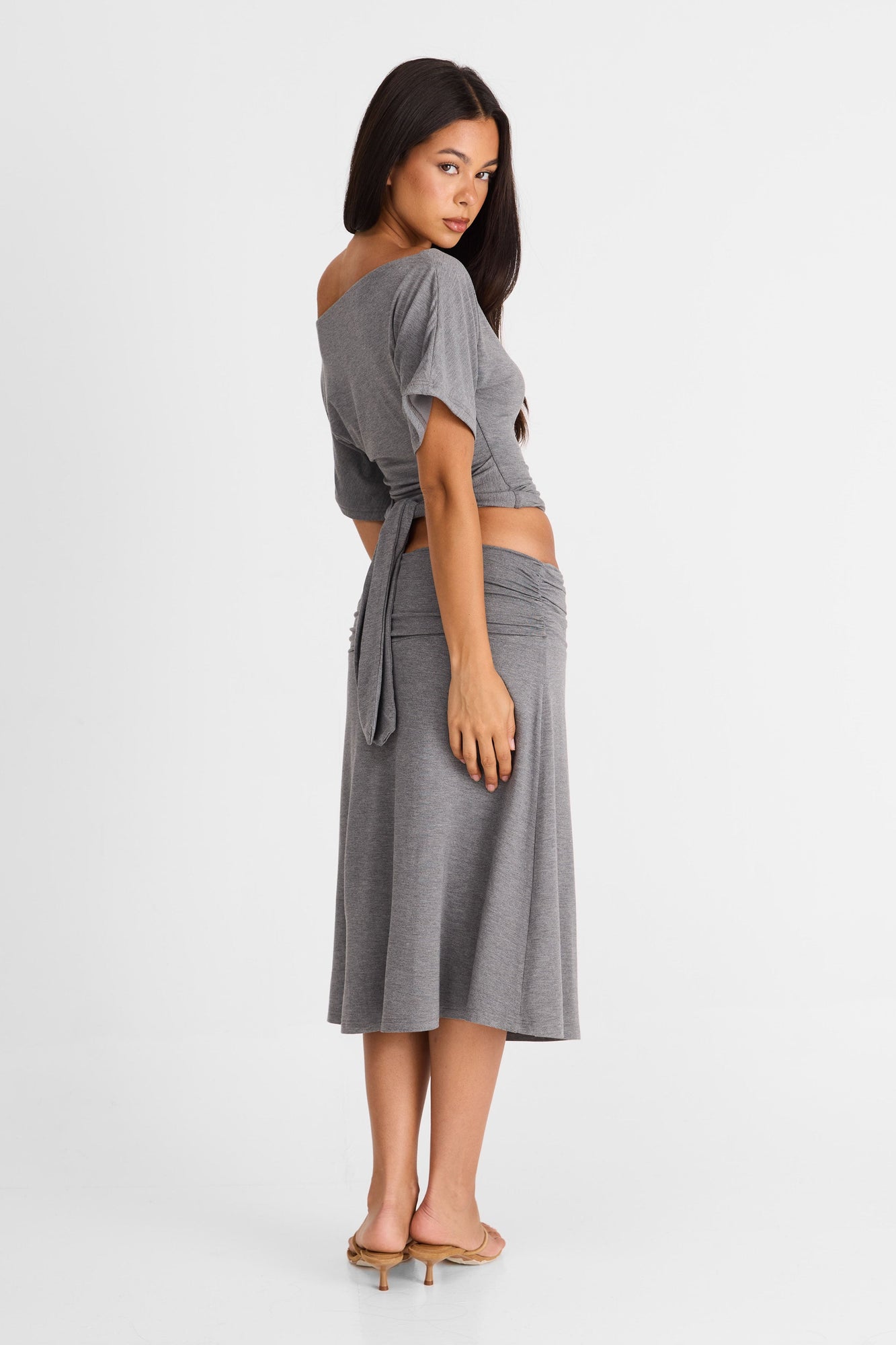 Lorelei Midi Skirt | Grey Marle