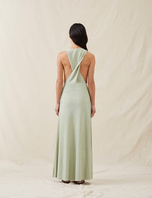 Womens | The Twist-Back Dress | Sage