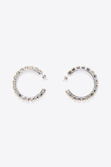 Medium Classic Round Hoops 2in | Clear/Gold