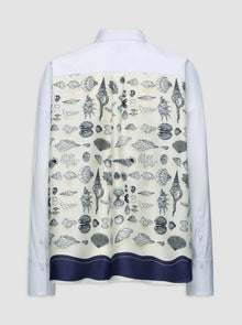 Sirene Scarf Back Shirt | White