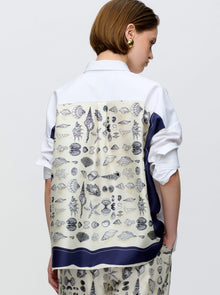 Sirene Scarf Back Shirt | White