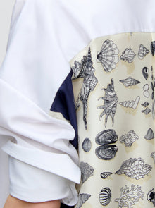Sirene Scarf Back Shirt | White