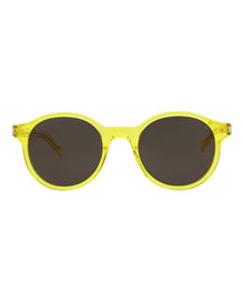 Saint Laurent Round Acetate Sunglasses | Yellow