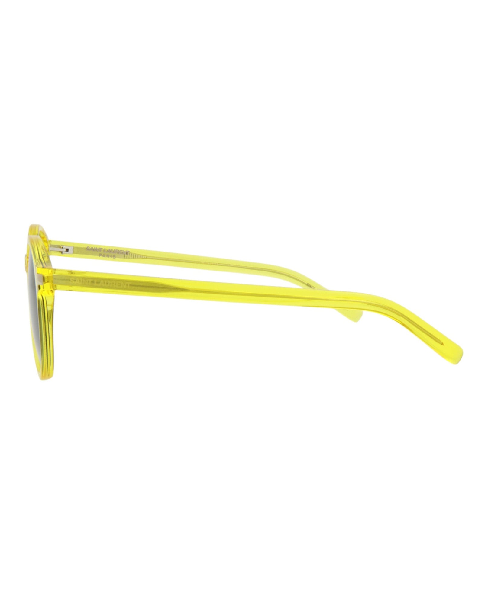 Saint Laurent Round Acetate Sunglasses | Yellow