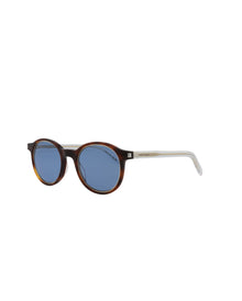 Saint Laurent Round Acetate Sunglasses | Havana