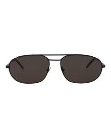 Saint Laurent Round Metal Sunglasses | Black