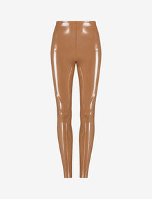 Faux Patent Leather Legging::Cocoa::Main