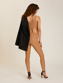 Faux Patent Leather Legging::Cocoa::