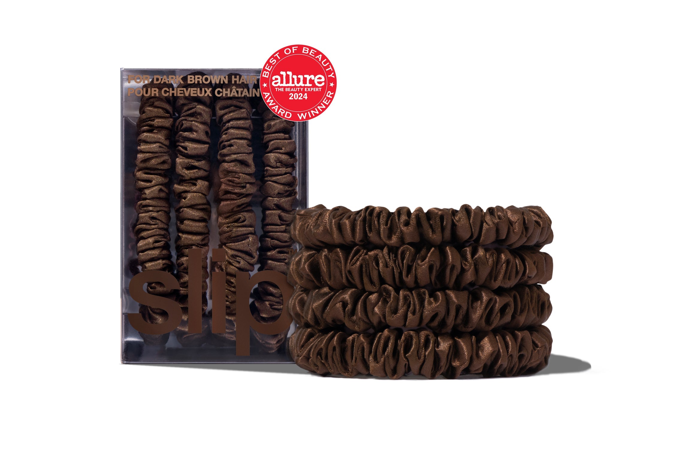 Back to Basics Skinny Scrunchies | Dark Brown | Set of 4