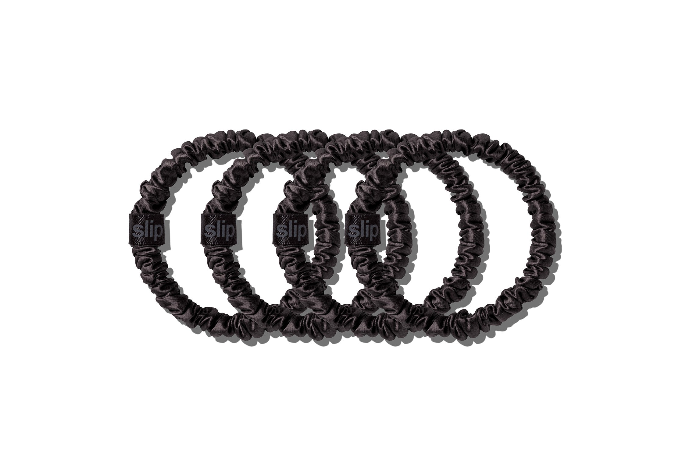 Back to Basics Skinny Scrunchies | Black | Set of 4