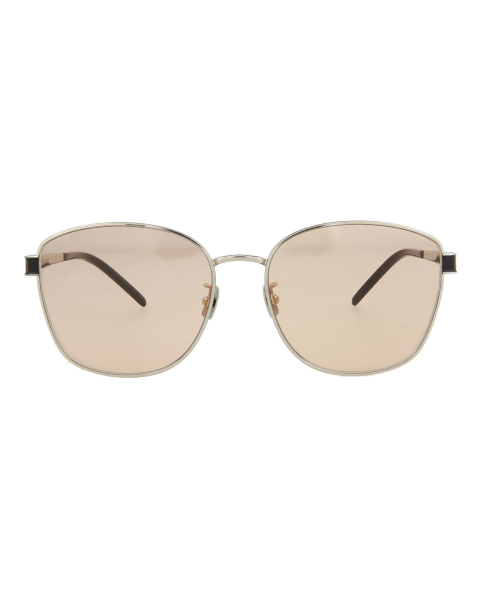 Saint Laurent Square Metal Sunglasses | Silver