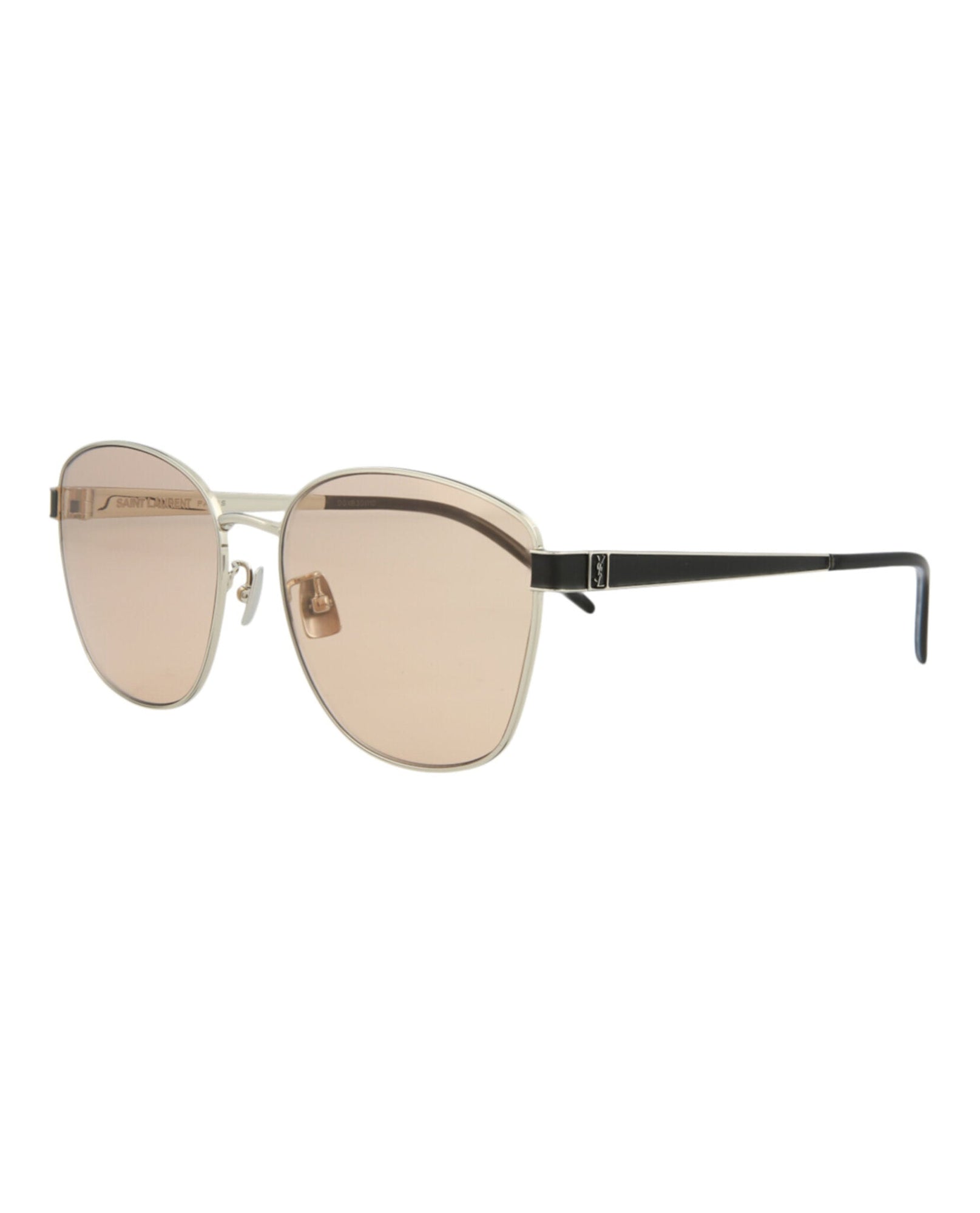 Saint Laurent Square Metal Sunglasses | Silver