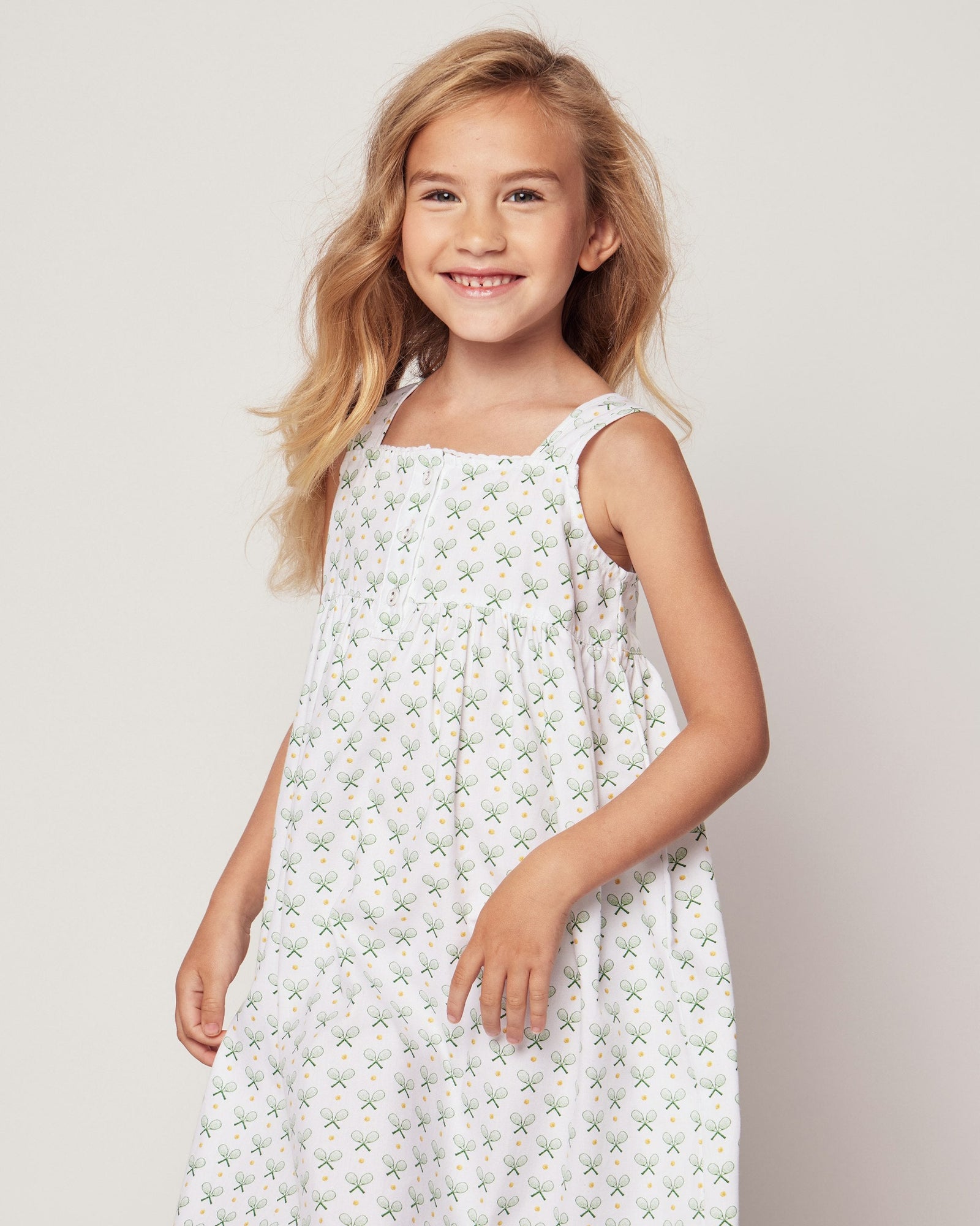 Girl's Twill Charlotte Nightgown in Match Point in Match Point#Color_Match Point
