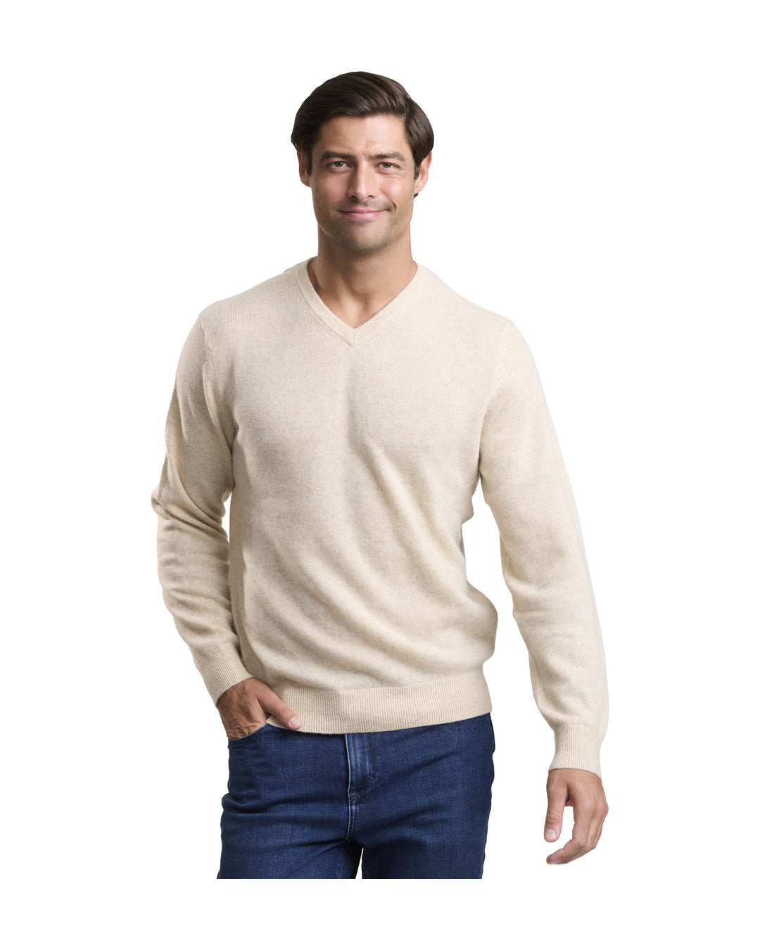 NOMAD | Men | Men's Cashmere Sweater | Oatmeal
