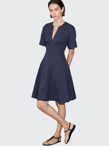 Sora Flared Dress | Navy