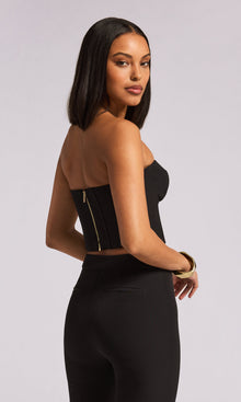 Elaia Crepe Bustier | Black