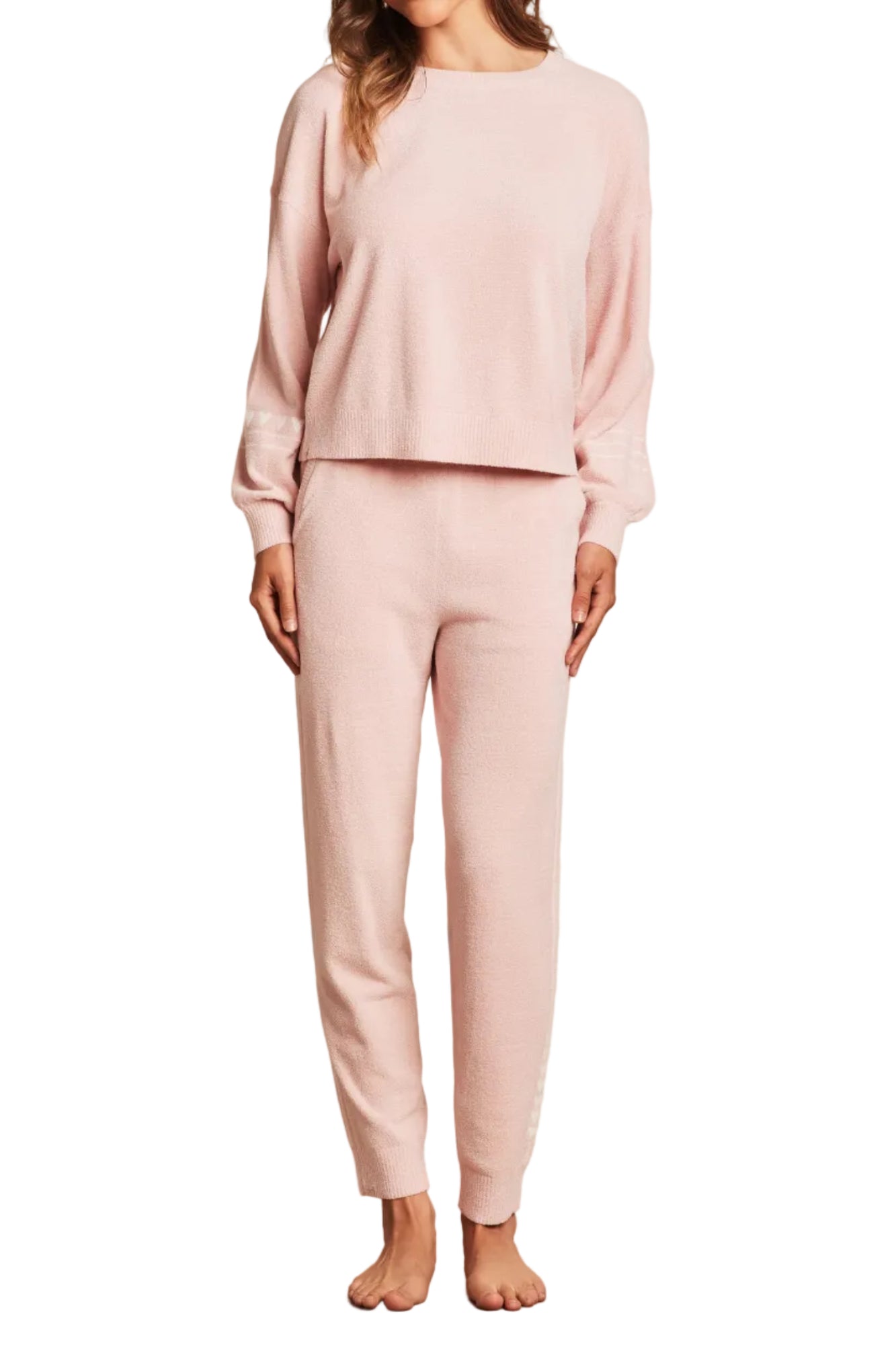 Womens | Cozychic Ultra Lite Heartbeat Stripe Pant | Pink Peonie/Pearl