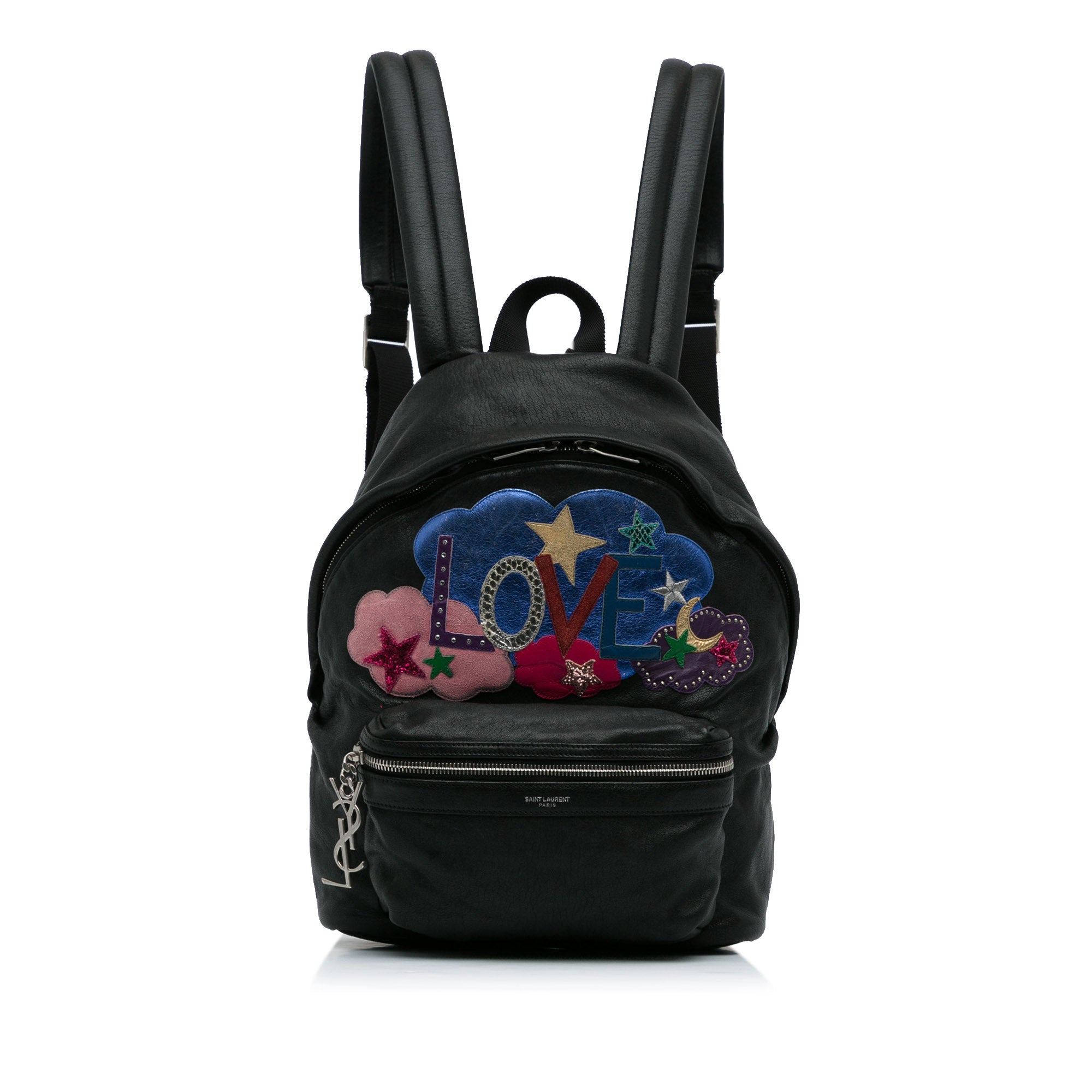 Saint Laurent Pre-Owned Patchwork City Backpack | Women | Black