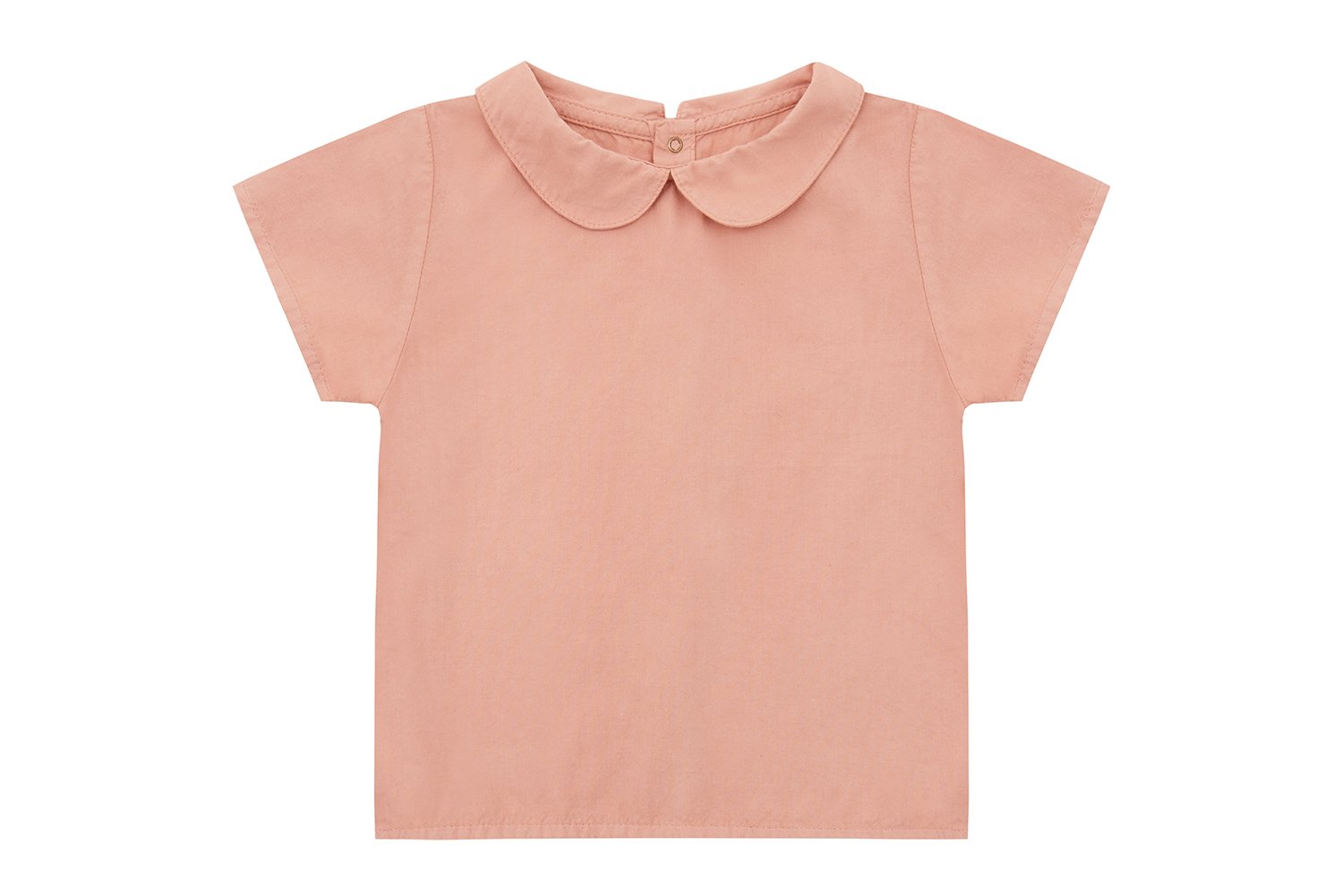 Organic Cotton Woven Collared Shirt | Coral - Madder Plant Dye