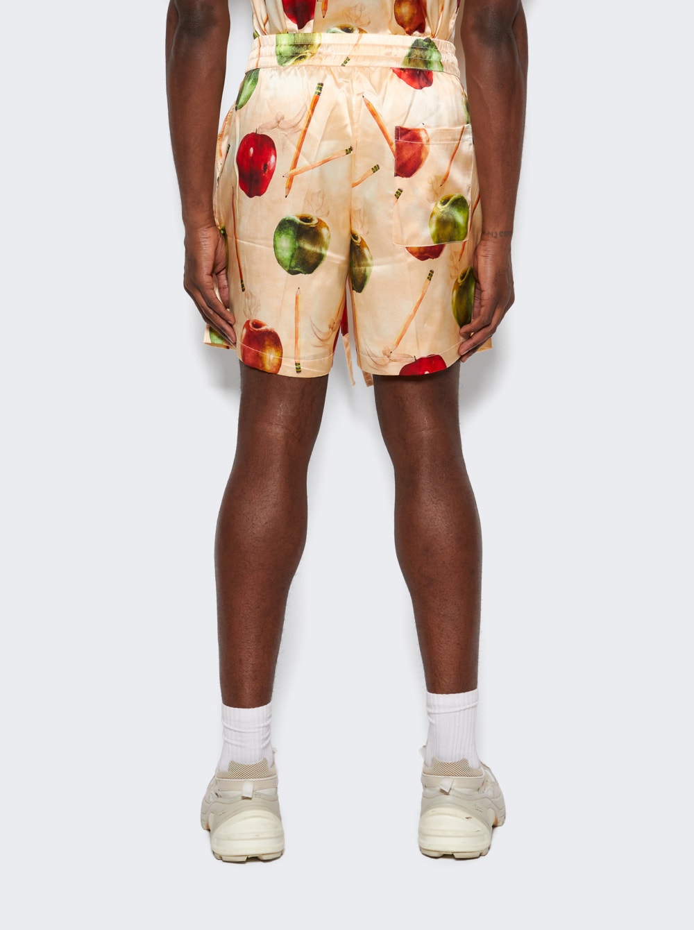 Men | NAHMIAS | Silk Shorts | Apple Print