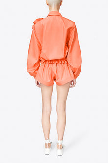 Ruffle Flower Track Jacket | Sweet Salmon