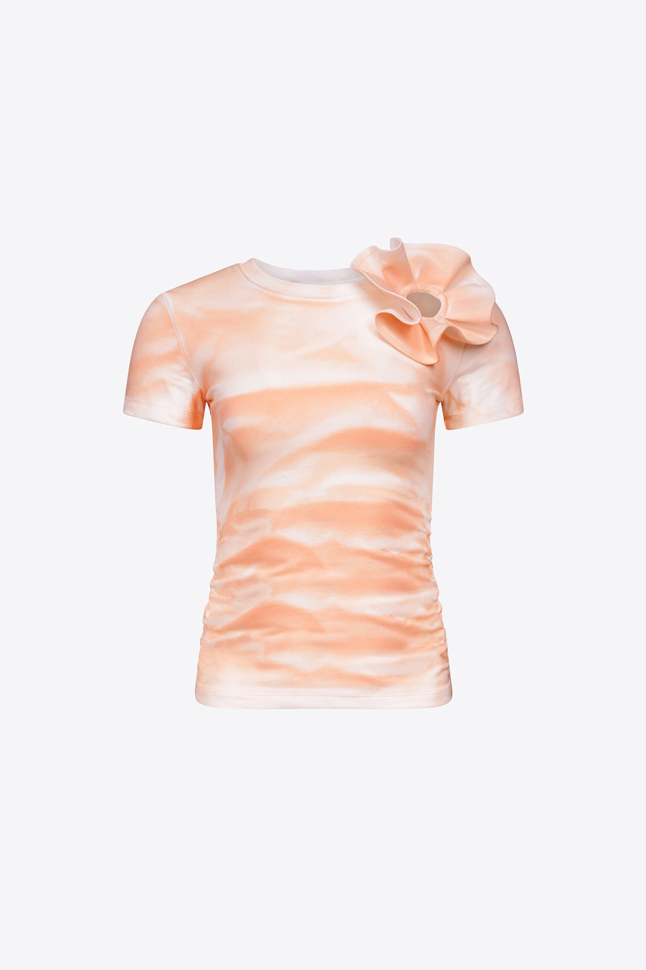 Ruffle Flower T-Shirt | Whipped White/Sweet Salmon